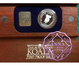 Australia 1988 Koala 1/2 oz Platinum Proof Coin With Case